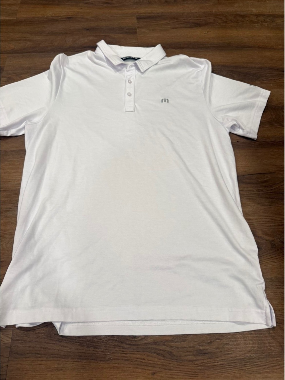 TravisMathew White Short Sleeve Polo Shirt
